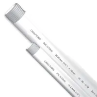 Tube pvc blanc fileté 
