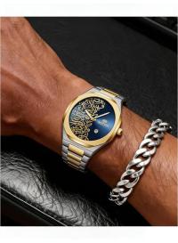 Montre Élégante avec Cadran en Calligraphie Arabe (3D Relief) - ساعة يد كلاسيكية بالخط العربي ثلاثي الأبعاد