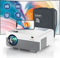 Data show Vidéoprojecteur 5G WiFi Bluetooth,YABER Pro Y9 400ANSI Full HD 1080P