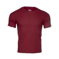 T-SHIRT HOMME DEPART  BORDEAU 100% COTON SIMPLE 