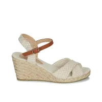 SANDALES ANDRÉ FEMME PAULETTA TEXTILE BEIGE
