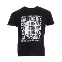 T-SHIRT HOMME DEPART NOIR 100% COTON PRINT