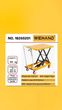 TABLE ELEVATRICE WEHAND 350KG 90CM 18260201