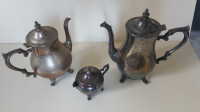 antiquites-collections-service-cafetiere-theiere-et-sucrier-en-metal-argente-1900-modele-rocaille-louis-xv-staoueli-alger-algerie