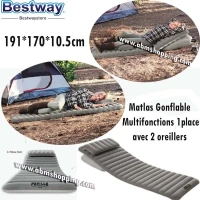 Matelas Gonflable Multifonction 1 Place Avec 2 Oreillers 191*70*10.5 - Bestway 