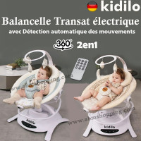 produits-pour-bebe-transat-balancelle-electrique-2en1-pivotante-a-360-avec-telecommande-kidilo-bordj-el-kiffan-alger-algerie