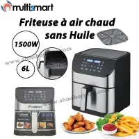 Friteuse à air chaud sans Huile 6L 1500W | MULTISMART Air Frayer القلاية الهوائية 
