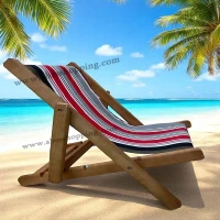 Chaises de plage pliantes en bois51X78X77cm (F) 
