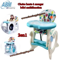 Chaise haute à manger bébé multifonction 2 en 1