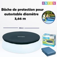 Bâche pour piscine autoportante diamètre 366 cm | INTEX