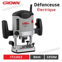 Défonceuse électrique CROWN 8mm 1050W