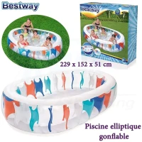Piscine elliptique gonflable 229 x 152 x 51 cm | Bestway