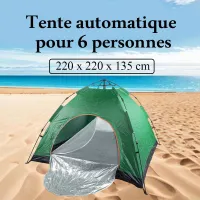 Tente automatique pour 6 personnes 220 x 220 x 135 cm
