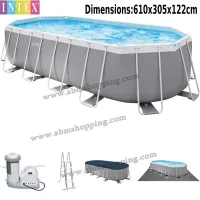 Piscine extérieure ovale 610x305x122cm | Intex