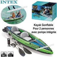 Kayak Gonflable 2 places avec pompe intégrée 3.51.0.76.0.33m  Intex (F) 