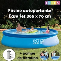 Piscine autoportante Easy Set 366x76cm avec pompe de filtration  INTEX