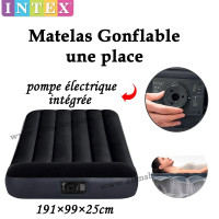 Matelas Gonflable 191x99x25cm avec pompe intégrée électrique - Intex