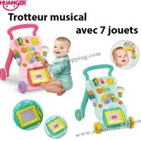 Trotteur musical avec 7 jouets | HUANGER