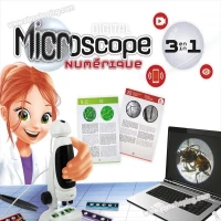 Jeux Microscope Digital 50 expériences  Buki France