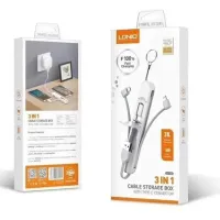 Ldnio Boîte de rangement de câbles 3 en 1  - LC130- avec connecteur Type-C