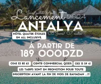  Antalya, le joyau de la Méditerranée, pour seulement 189 000 DA 