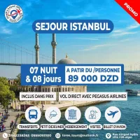 Promo Istanbul  été 2025 à partir de 89000 DZD
