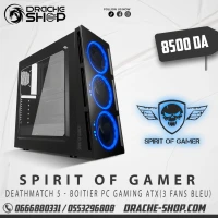 Case Spirit of Gamer Deathmatch5 3 FAN bleu 