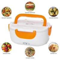 Lunch box électrique blanc-orange