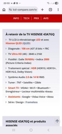 أجهزة-التلفاز-tv-hisense-qled-43pouce-4k-smart-europein-تاجنانت-ميلة-الجزائر