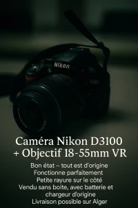  Caméra Nikon D3100 et Objectif 18-55mm VR