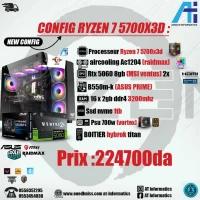 CONFIG PC GAMING AMD RYZEN 7 5700X3D AVEC RTX 5060 8GB MSI SHADOW 2X NEW 