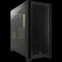 Boîtier corsair ATX moyen-tour en verre trempé 4000D AIRFLOW  (noir)