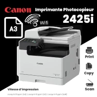 PHOTOCOPIEUR A3 MONOCHROME CANON IR2425i ( IR 2425i )AVEC ADF (CHARGEUR DOCUMENT) 