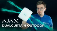 DETECTEUR DE MOUVEMENT EXTERIEUR BIDIRECTIONNEL DE TYPE RIDEAU SANS FIL AJAX SYSTEME ( DualCurtain )