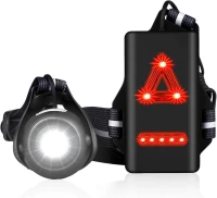 Lampe de course de nuit d'extérieur à LED, lampe de poitrine, avec batterie rechargeable 