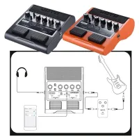 JOYO JAM BUDDY Amplificateur de pratique de guitare portable et pédale tout-en-un avec Bluetooth, effet et pédale, Orange