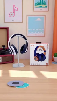 Casque SN85 Gaming Bluetooth sans fil , Micro HD, Musique stéréo pliable