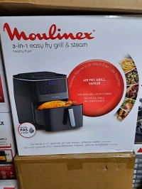 FRITEUSE MOULINEX EASY FRY GRILL &STEAM 6.5L 3EN1 DIGITAL 7 PROGRAMME 1800WATT 