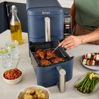 FRITEUSE NINJA AIR FRYER 9.5L XL  DOUBLE STACK BLEU NUIT THERMOSONDE EDITION LIMITED SL451EUCYD thumbnail 3