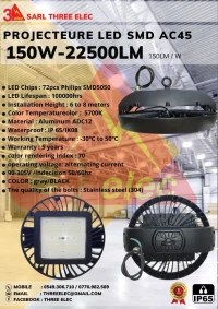 PROJECTEURE LED AC 45 SMD 150W 22500LM 