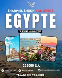 VOYAGE ORGANISÉ EN ÉGYPTE SHARM EL SHEIKH - VOL DIRECT 