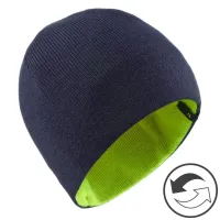 BONNET DE SKI - REVERSE - BLEU MARINE JAUNE FLUO
