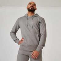 توب-و-تي-شيرت-sweat-a-capuche-fitness-homme-500-essentials-gris-رايس-حميدو-الجزائر