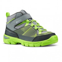 chaussures-garcon-chaussure-impermeables-de-randonnee-enfant-mh120-mid-vert-fluo-quechua-decathlon-rais-hamidou-alger-algerie