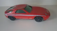 Vintage voiture à friction Porsche 928 en tôle Rouge de la marque JOUSTRA France