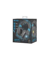  Casque Gaming RGB Fury Raptor Avec fil Noir/ Bleu /USB