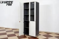 ARMOIRE MAX VITREE AVEC BAGETTE 190*80*40 BAROK GRIS