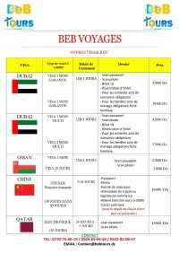 Offres Visa & Rendez-vous 2025 | Dubaï, Chine, Qatar, USA, EuropE