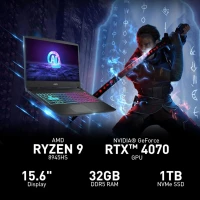 MSI KATANA 15Ai RYZEN 9-8945HS / RTX 4070 /32GB DDR6 /1TB / 15.6 QHD 165HZ  