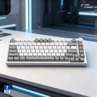 Keyboard ak820 grey and white